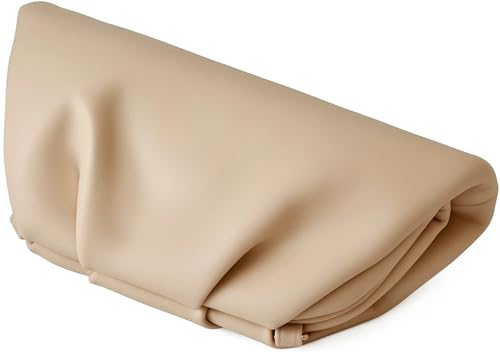 Image of Women's Woven Evening Bag Ruched Dumpling Clutch Purse Detachable Chain Crossbody Bag