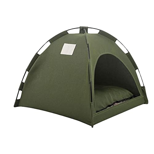 Milageto Tenda Invernale per Animali Domestici, Impermeabile, per Gatti randagi, Calda, Riparo per Animali Domestici, verande, Interni, Resistenti, 35 x 35 cm Verde
