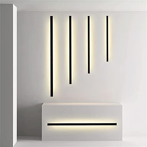 Generic Wandlampen, LED Lange Strip Lights Slaapkamer Wandlamp Bar Indoor Eenvoudige Wandlamp Aluminium Nachtkastje Licht Decoratie Zwarte Rechthoek Woonkamer Up Down Sconce Lamp Gang Trap