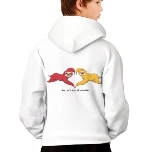 You Are My Slowmate Funny Sloth Hoodies for Teen Girls Boys Lightweight Kangaroo Pocket Sweatshirt2