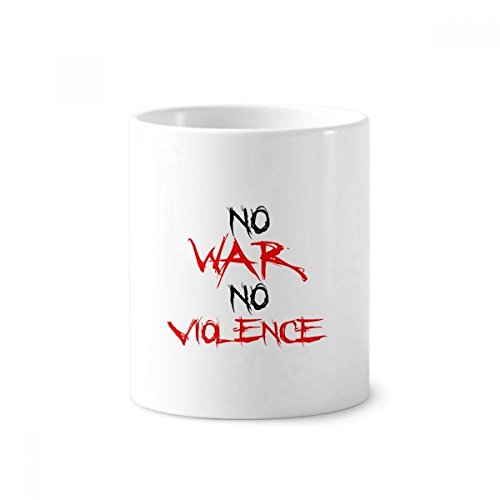 Céramique porte-brosse à dents No War tasse blanche de 350ml