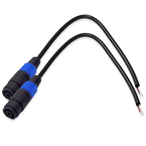 Speakon Speaker Female Bare Wire Cable Open End 0.5M