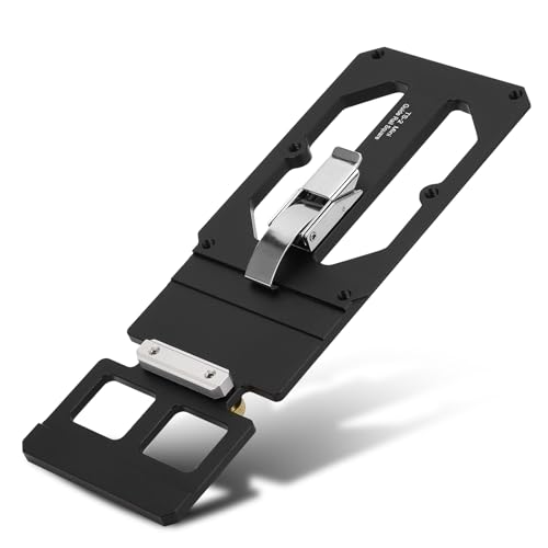 Track Saw Square, Guide Rail Square Fit for Powertec Rail Saw 90 Degree Right Angle Position Plate with Bracket Compact Aluminum Alloy