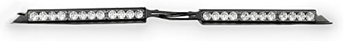 Hawking 3 Interior 3 WATT Upper Windshield Interior Split LED Strobe Visor Light Bar Emergency Lights for Vehicles with Cigarette Lighter Plug