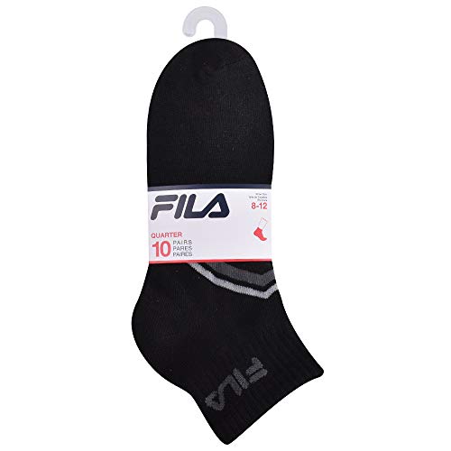 FILA Men's 10-Pack Chevron Striped Quarter Socks, Multi, One Size2