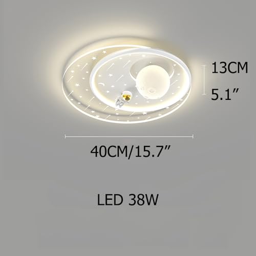 Plafonnier LED planète et astronaute avec intensité variable rose - 8