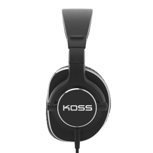 Koss Pro 4S Dynamischer Studio Kopfhörer mit Drehbaren Ohrmuscheln aus Memory-Foam Kompatibel mit iPhones, Android Smartphones, iPads, Tablets und MP3 Geräten - Schwarz