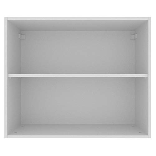 Armário Aéreo Madesa Acordes 100% MDF 80 cm 2 Portas - Branco/Rustic