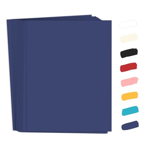 50 Pack 65lb Blue Cardstock 8.5 x 11 Pastel Paper Goefun Navy Blue Card Stock Printer Paper for Wedding Invitations DIY Cards Menus Crafts