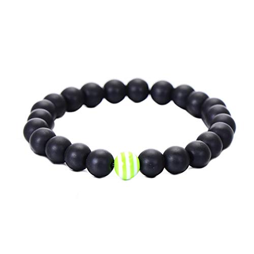 Bracelet perles pierre naturelle mat arc-en-ciel pour homme