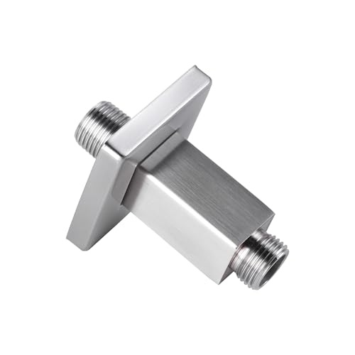 DOLGABA Straight Shower Arm with Flange, Ceiling Mount 3", Brushed Nickel