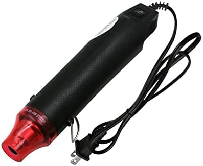 Mini Heat Gun, Portable Mini Handheld Hot Air Gun,200℃ Handheld Portable Hot Air Gun, for Shrink Wrapping, Epoxy Resin Supplies, Embossing Crafts, Candle Mak (Black)