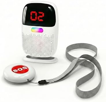 PILSAMAS Full Rechargeable Caregiver Pager with 1 Emergency Call ...