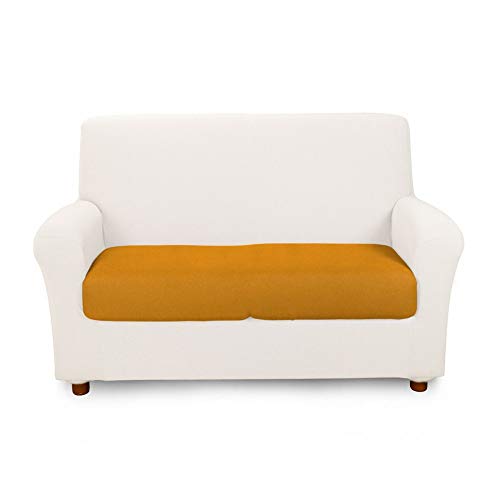 Caleffi Cotton 3 Seater Melange Ocher Elastic Cushion Cover - 51406, Ochre, 3 seats
