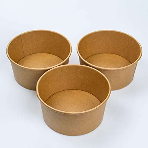 45 Oz Large Paper Bowls, 50 count Disposable Salad Bowls Party Supplies for Hot/Cold Food, Soup
