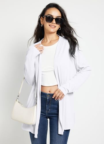 baleaf Women's Lightweight Cardigan with Pockets Long Sleeve Shirts Open Front Casual Loose Jackets Soft Drape4
