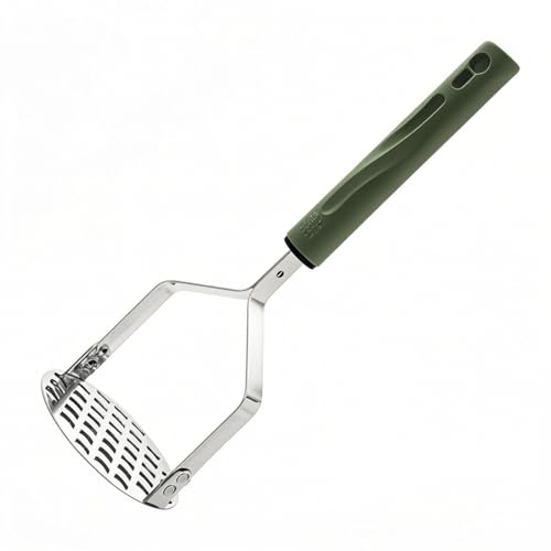 Potato Masher,Mashed Potato Masher Stainless Steel Masher Kitchen Tool Heavy Duty Sweet Potato Vegetable Fruit(Green)