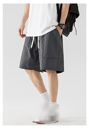 Short ample taille élastique avec cordon YangRy couleur gris - 6