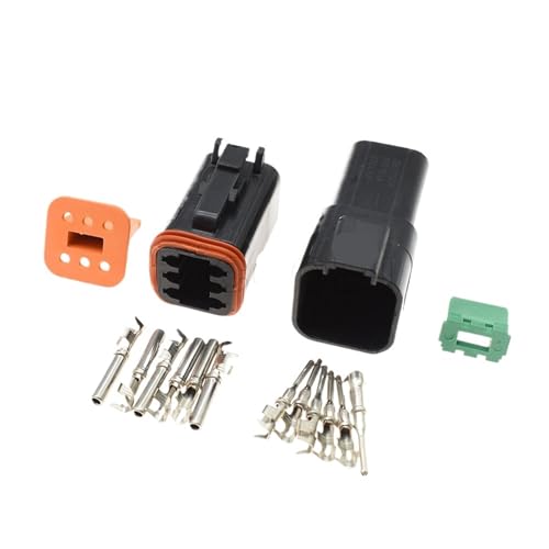 Conector DT impermeable 6 vías negro para proteger empalmes de cable en camiones 2