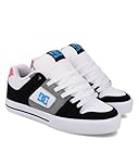 DC Shoes Womens Pure Trainer/Skate Shoe Black/Pink/Blue Size UK 6