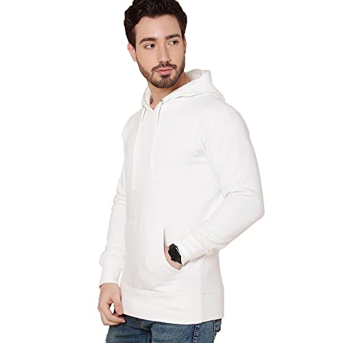 Image of Free Authority Men's Full Sleeve Solid Hooded Sweatshirt