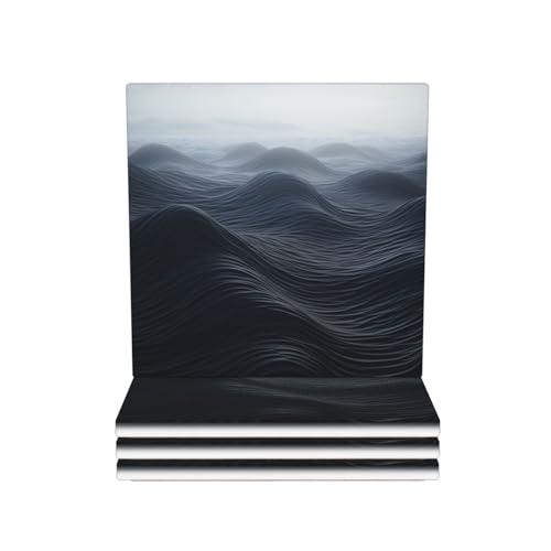 Dessous de verre noirs profonds en céramique pour sublimer votre table basse - 2