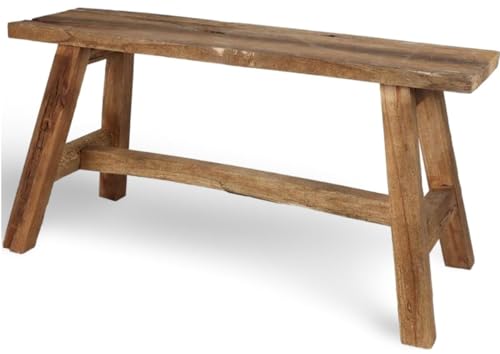 BURI Sitzbank Holz 90x45x35cm Holzbank Bank Flur Landhaus Pflanzenständer Blumenhocker Wohnzimmertisch Couchtisch Sofa Tisch Dekotisch Hocker...