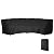 COOSOO Curved Sofa Cover Outdoor Patio Furniture Cover Couch Sectional Protector Waterproof Half Moon Sofa Set Cover with Windproof Elastic Cord for Garden Lawn Indoor All Weather Protection