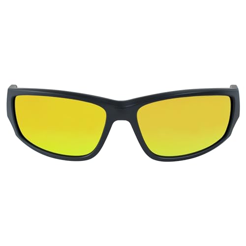 Epoch Eyewear Salerno Golf Sport Sunglasses Black-Orange Frame with Orange Mirror Lens2