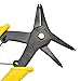 2 in 1 Snap Ring Pliers, Dual-purpose Retaining Ring Plier C-clip Plier for 10mm-40mm, Diameter Snap Ring Multifunctional Installation and Removal Tool (Yellow)