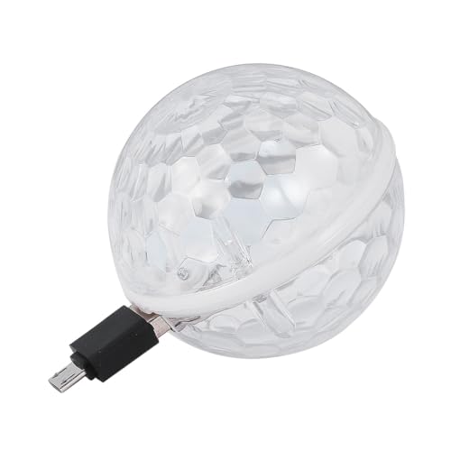 Zerodeko Luci da Discoteca LED USB Mini Portatile Sfera Luminosa da Palcoscenico Effetti Colorati per Dj e Karaoke Compatibile Smartphone per Feste e Ambienti Interni