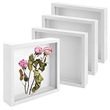 【DÉTAILS DU PRODUIT】 Cadre photo 3D à remplir rempli Dimensions extérieures : 20x20x3 cm (7,87 x 7,87 x 1,18 pouces). Le paquet contient 4 cadres photo profonds à remplir.