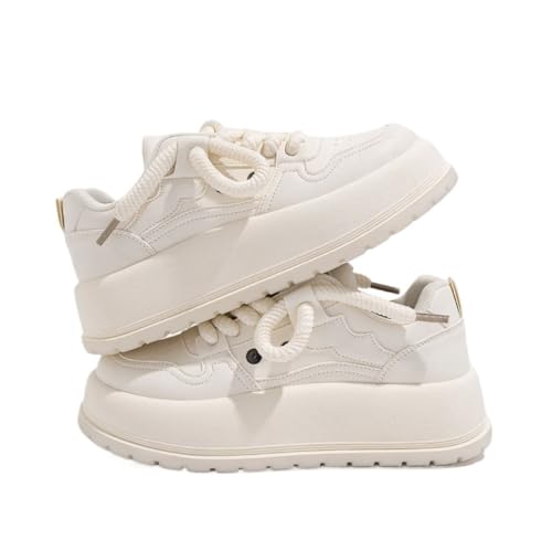 Kawaii Korean Chunky Sneakers, Cute White & Purple Cloud Soft Sole Shoes with Hidden Heel Lift for Girls Travel Outfit, Gift for Daughter3