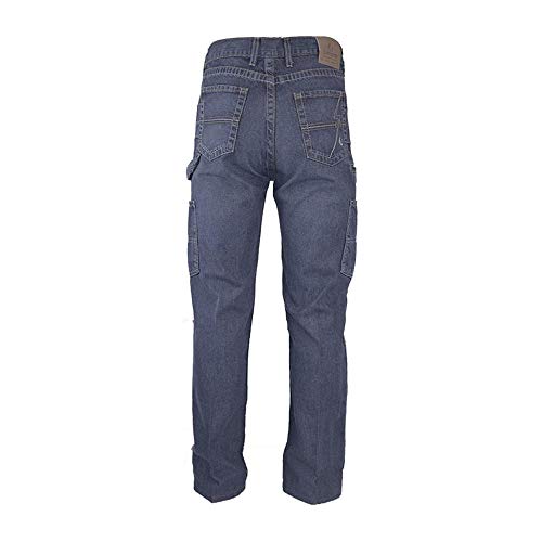 Lapco FR P-INDM10U 36X30 100% Cotton Flame-Resistant Utility Jeans,Cotton, 36" x 30", Medium Washed Denim (4