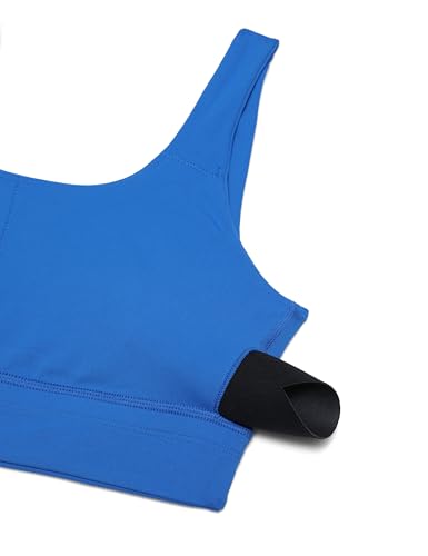 Image of CRZ YOGA Butterluxe U Back Sports Bras | Light Support, Removable Pads, Yoga, Extremely Soft, Longline, Scoop Neck, Wide Straps, for Women