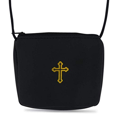 Alternative view of VILLAGE GIFT IMPORTERS 4" Large Black Burse | Perfect for Pyx Travel and Communions | Holds Most Single Pyxes | Christian Home Goods