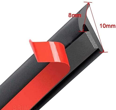 Miniatura 3 de Tira de sellado universal de goma autoadhesiva de 16.5 pies, tira de sellado de moldura de borde de parabrisas de automóvil, tira de sellado