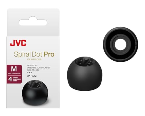 Image of JVC EPFX12 Spiral Dot Pro Earpieces - 2 Set of (4) Ear Tips, Sizes Small Through Large, Fits Many JVC Models (Medium 12mm)