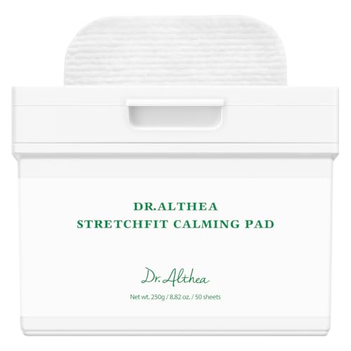 Dr.Althea StretchFit Beruhigende Pad | Beruhigende Aufhellung Gesichtsmaske mit Centella Asiatica Extrakt | Feuchtigkeitsspendende Blattmaske mit Panthenol | Koreanische Vegane Hautpflege (Verpackung