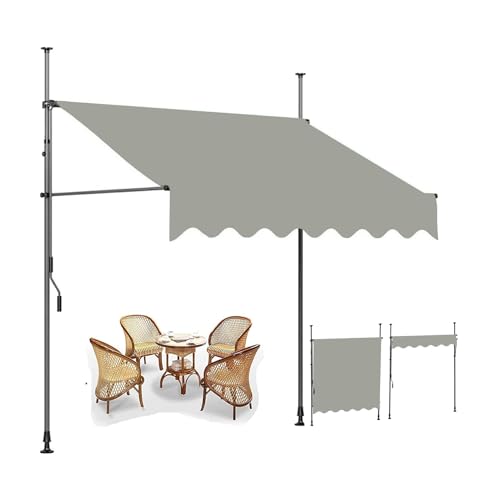 Toldo retráctil resistente a intemperie de 4 metros color B sin obra 2