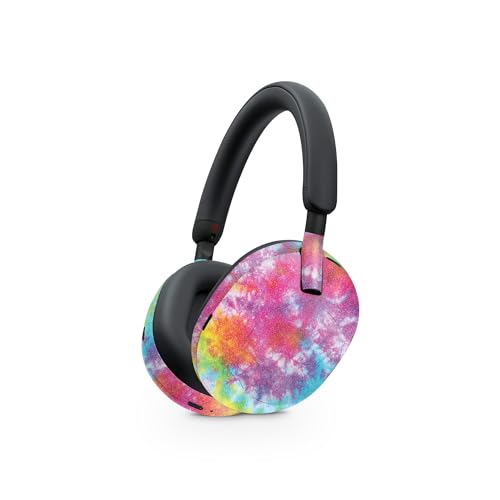 Image of MightySkins Glossy Glitter Skin Compatible with Sony WH-1000XM5 Headphones - Tie Dye Splatter | Protective, Durable High-Gloss Glitter Finish | Easy to Apply