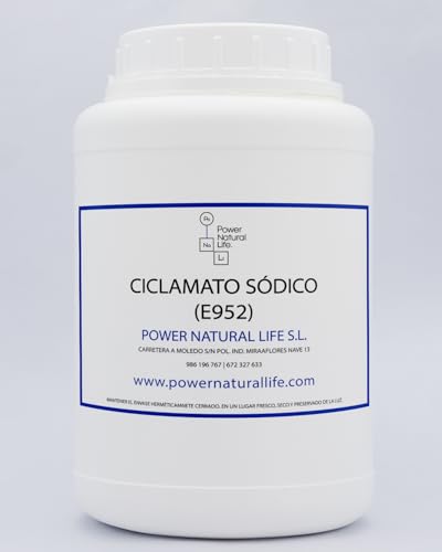 Ciclamato Sódico 30/80 mesh Power Natural Life | Sustituto del Azúcar E952 | Edulcorante Apto para Diabéticos | Envase de 1kg