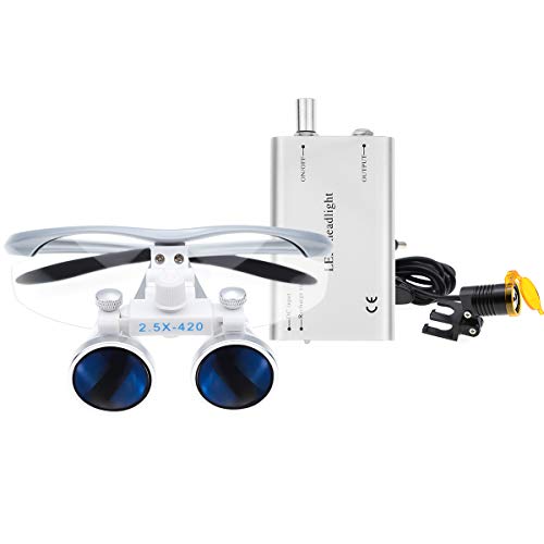 Lunettes optiques 2.5x anti-reflet et lampe frontale LED 3W EustomA