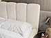 GRAINGOLD Cloud Bett 180x200, Polsterbett mit Bettkasten, Polsterbett mit Stauraum, Samt, mit Lattenrost, mit Kopfteil, ohne Matratze (Beige, 180x200)