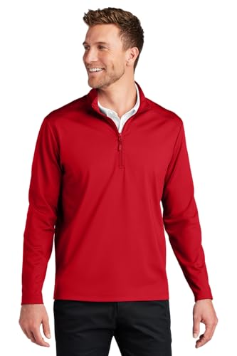 Port Authority Men's Carbon-Free Double-Knit Quarter-Zip Pullover