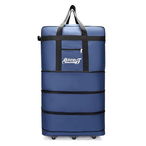 Sac polochon à roulettes étanche Dilwe grand modèle bleu pour bagage extensible