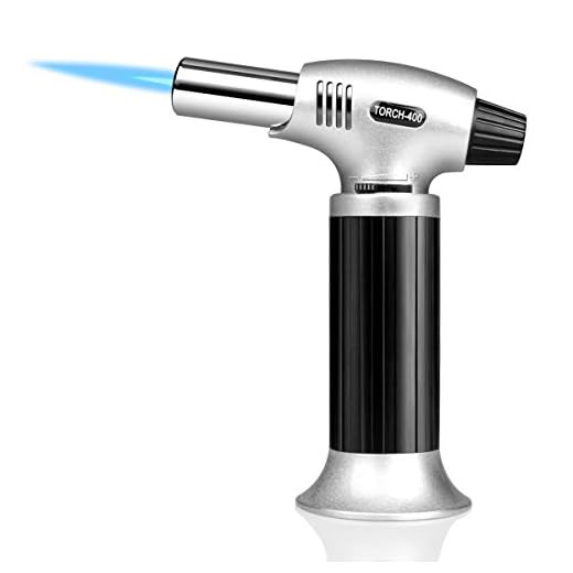 TTMOW Soplete de Cocina Profesional Cocinar, Comida, Soldadura, Barbacoa, Cámping - No Incluye Butano (Negro)