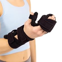 BraceAbility Soft Resting Hand Splint - Stroke Brace Right or Left Hand Immobilizer for Finger Contractures, Post-Surgery Recovery, Carpal Tunnel Syndrome, Ulnar Nerve Damage Relief L - Left
