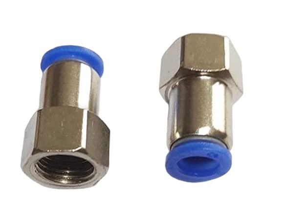 od 1/4"x 8 pneumatic push type female thread 8mm hose barb tube fitting connector adapter connector push fittings pneumatic push g1/4bsp od npt female union connector size od 1/4"x 8 mm 2pc)