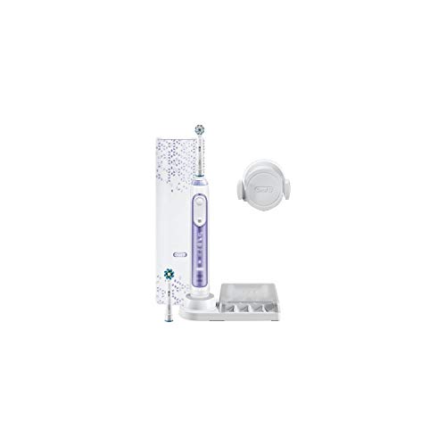 Oral-B Genius Cepillo de Dientes Eléctrico con Mango Recargable, Tecnología Braun, 2 Cabezales de Recambio, 6 Modos de Limpieza y Funda de Viaje, 10000N - Azul